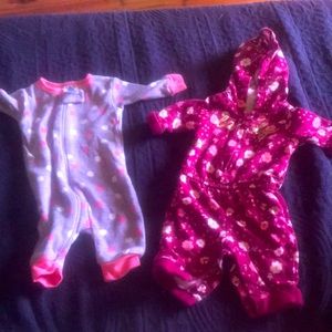 Bundle of newborn onesies floral Carter’s + Gerber